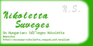 nikoletta suveges business card